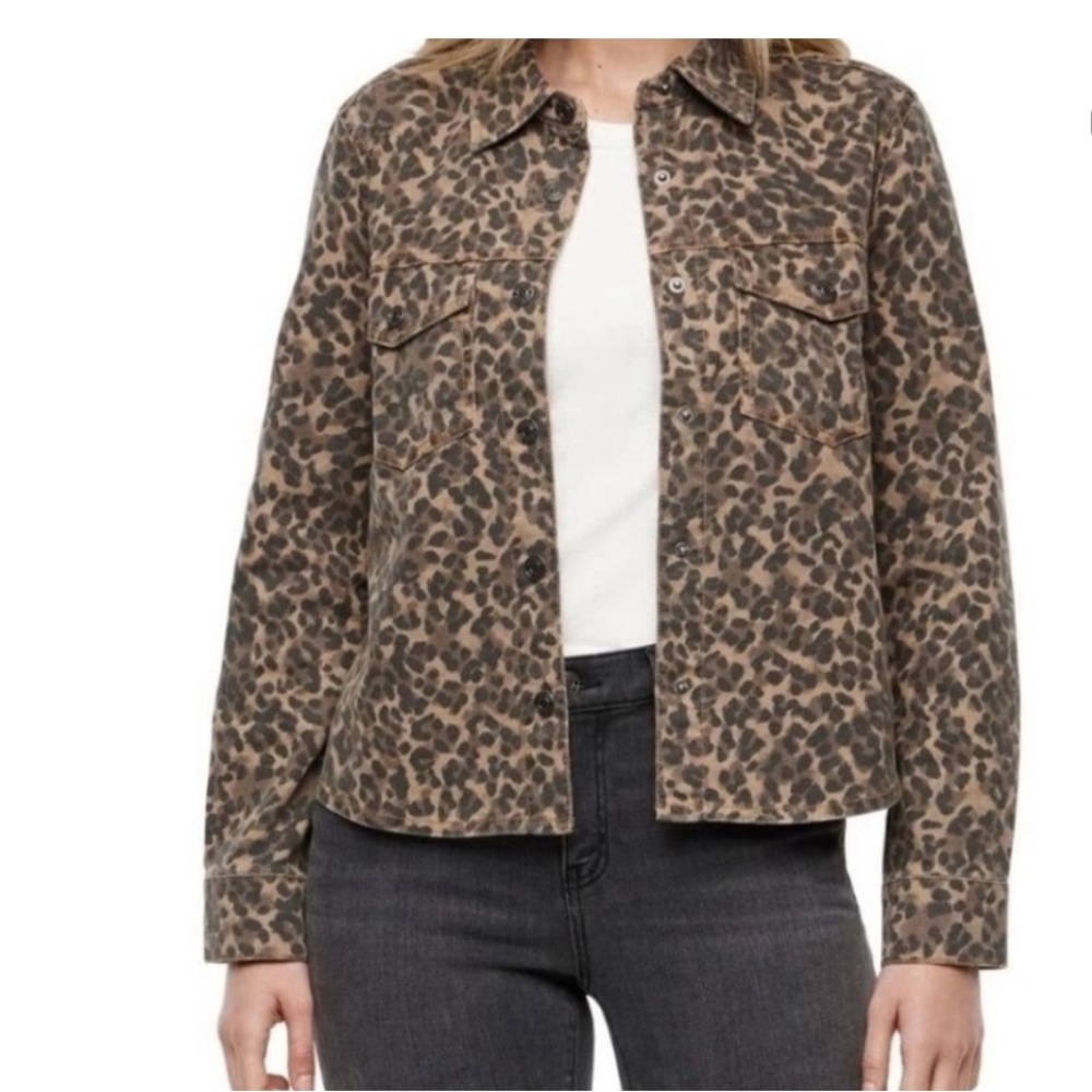 Express Cheetah print Jean Jacket women’s